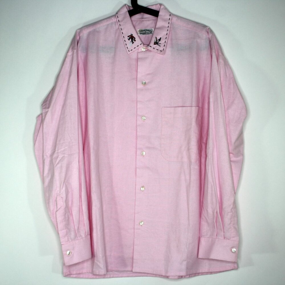 Equipment Mens Large Embroidered Button Up Shirt NEW RARE G1420